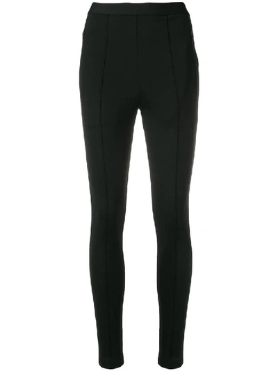 Shop Balenciaga Black Women's Logo-waistband Leggings