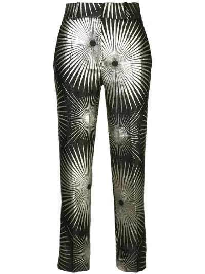 Shop Haider Ackermann Black Women's Abstract Pattern Trousers