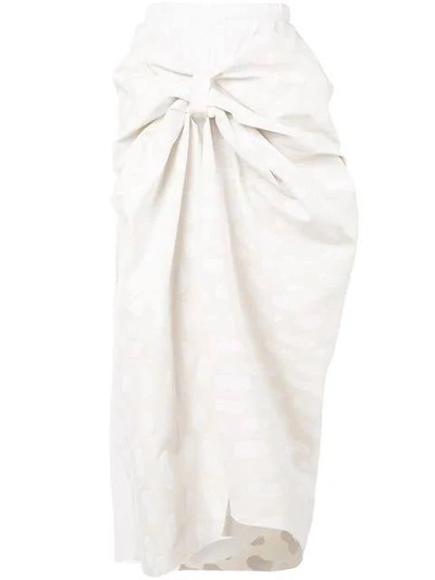 Shop Marni White Women's Knot Detail Skirt