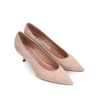 Shop Roberto Festa Claude Pink Suede Pump In Neutrals