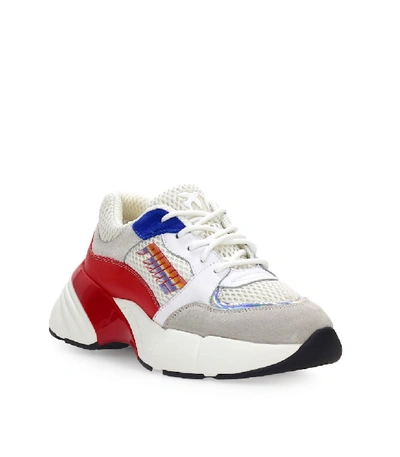 Shop Pinko White Red Shoes To Rock Sneaker
