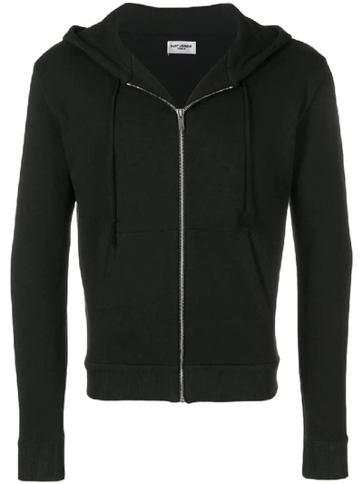 Shop Saint Laurent Black Men's Zipped Hoodie