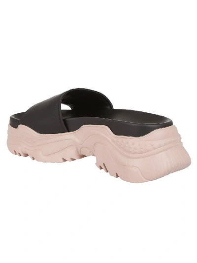 Shop N°21 Two-tone Black And Pink Slippers In Grey