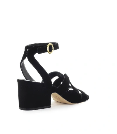 Shop Michael Kors Annalee Mid Black Suede Sandal