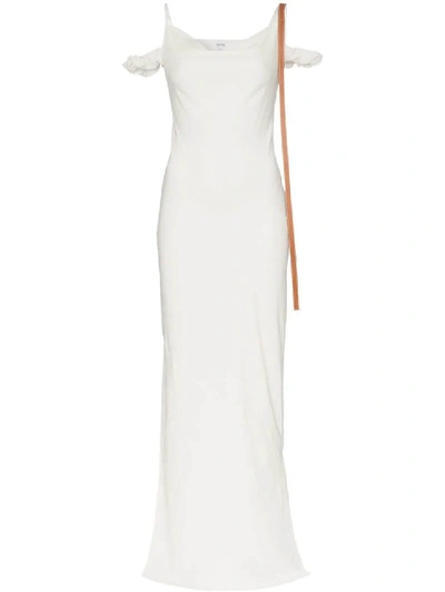 Shop Loewe White Women's Cold Shoulder Dress