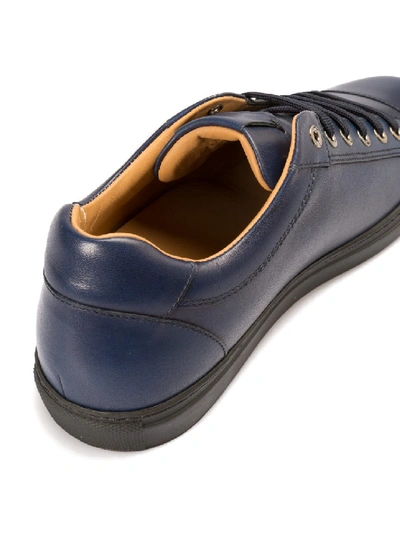 Shop Brioni Blue Sneakers In Grey