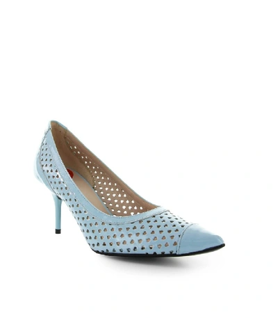 Shop Love Moschino Hearts Light Blue Pumps