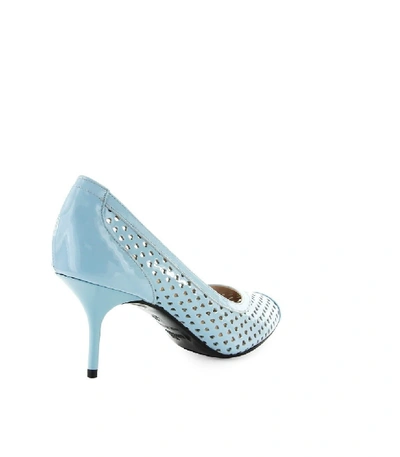 Shop Love Moschino Hearts Light Blue Pumps