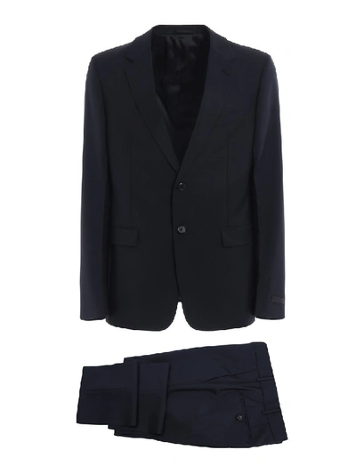 Shop Prada Mohair Wool Suit In Black