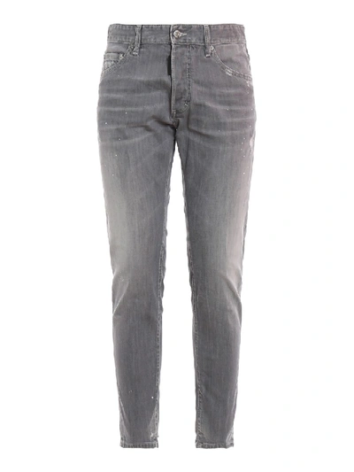 Shop Dsquared2 Skinny Dan Jeans In Grey