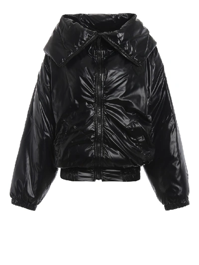 Shop Givenchy Back Logo Print Padded Jacket In Black