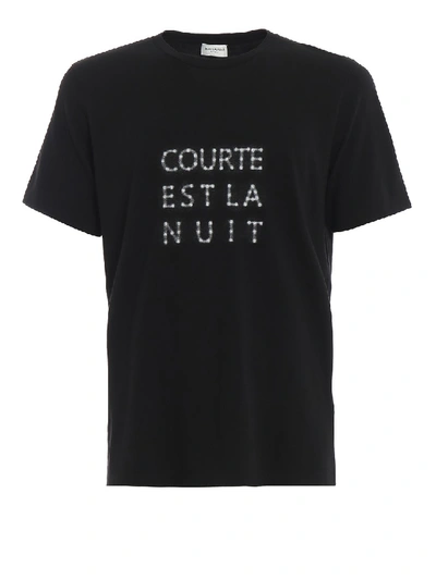 Shop Saint Laurent Blurry Print Black Jersey T-shirt