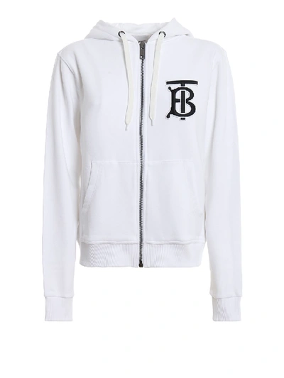 Shop Burberry Aubree White Over Hoodie