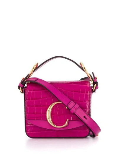 Shop Chloé Pink Women's Hot Pink Mini C Cross Body Bag