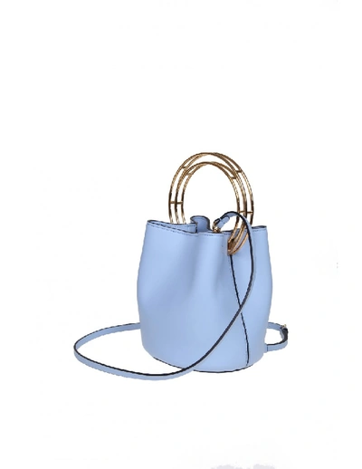Shop Marni Leather Hand Bag In Blue