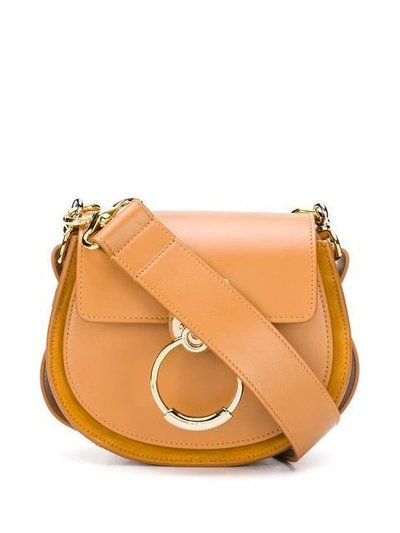 Shop Chloé Brown Women's Tess Handbag In Orange