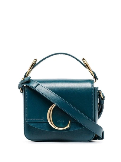 Shop Chloé Blue Women's Mini C Bag In Black