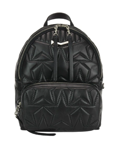 Shop Jimmy Choo Helia Quilted Leather Backpack In Black