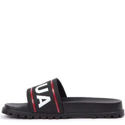 Shop Dsquared2 Black Logo Rubber Slipper