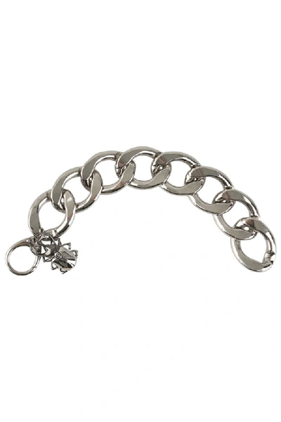 Shop Alexander Mcqueen Beetle Chain Bracelet In Grey