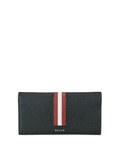 Shop Bally Taliro Black Leather Continental Wallet