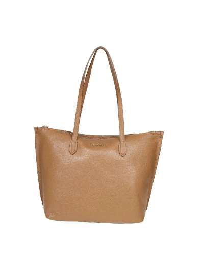 Shop Furla Luce Shopping M In Caramel Leather In Neutrals