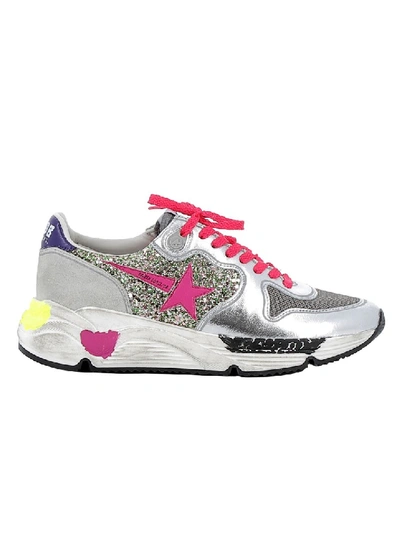 Shop Golden Goose G35ws963.e1 Women's Multicolor Glitter Sneakers In White