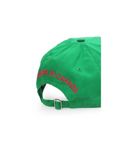 Shop Dsquared2 Emerald Green Baseball Cap