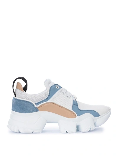 Shop Givenchy Jaw Neoprene And Leather Sneakers In White