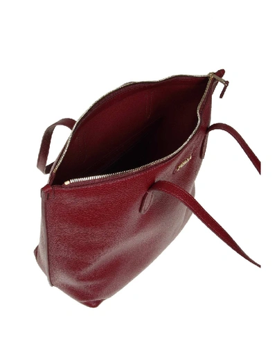 Shop Furla Luce Shopping M Leather Bordeaux Color In Red