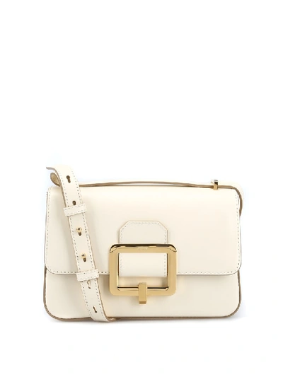 Shop Bally Janelle White Leather Shoulder Bag In Neutrals