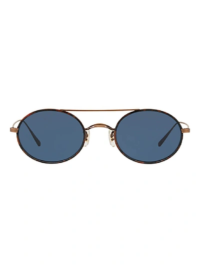 Shop Oliver Peoples Blue Women's Shai Round Sunglasses