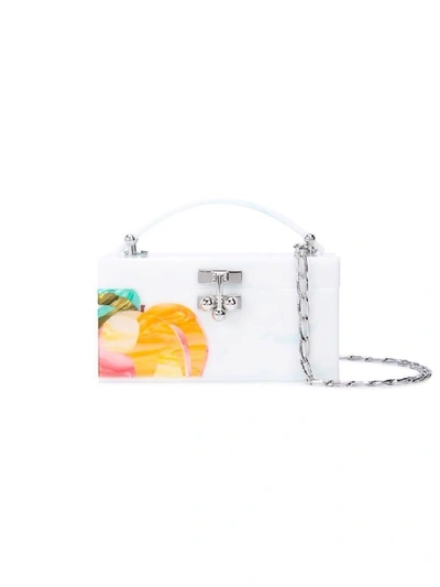 Shop Edie Parker Multicolor Women's Peachy Trunk Bag In White