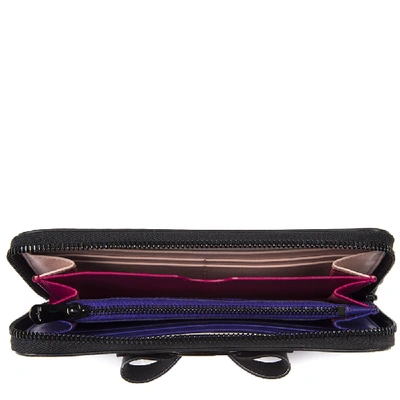 Shop Ferragamo Black Vara Leather Wallet