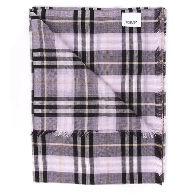 Shop Burberry Check Vintage Cashmere Scarf In Grey