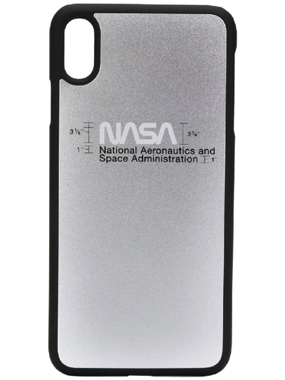 Shop Heron Preston Silver Men's Nasa Iphone Xs Max Phone Cover In White