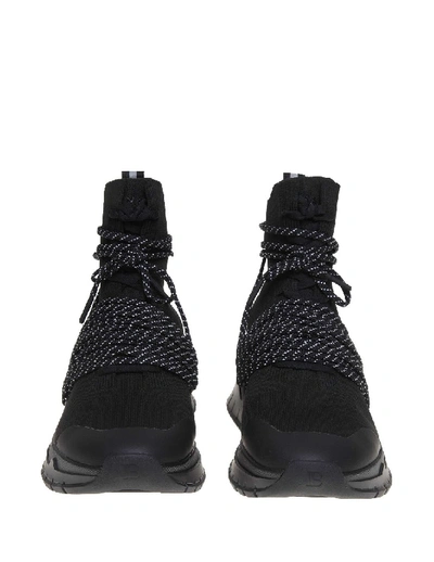 Shop Balmain Sneakers B-troop In Stretch Fabric Color Black