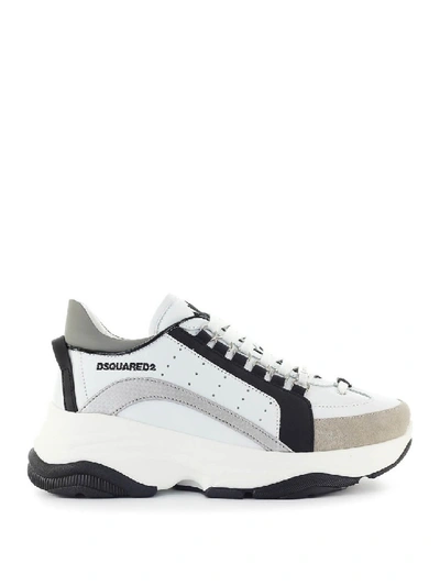 Shop Dsquared2 Bumpy 551 Leather Sneakers In White