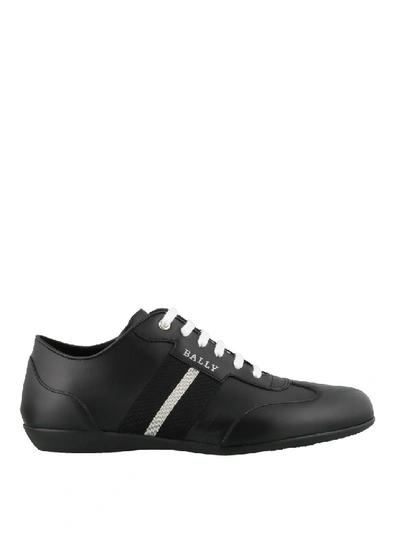 Shop Bally Harlam Black Leather Sneakers