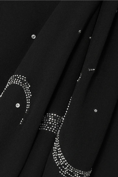Shop Givenchy Embellished Silk-crepe Cape In Black