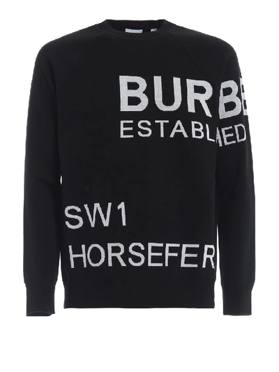 Shop Burberry Lawton Merino Wool Sweater In Black