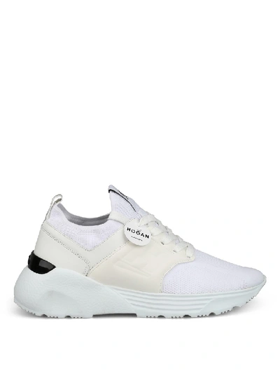 Shop Hogan Active One White Tech Fabric Sneakers