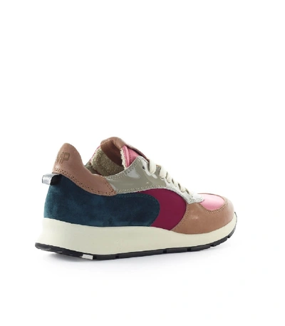 Shop Philippe Model Montecarlo Mondial Pop Pink Blue Sneaker In Brown