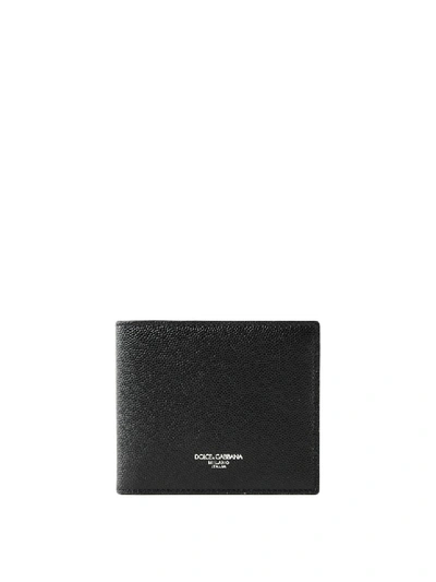 Shop Dolce & Gabbana Dauphine Leather Bifold Wallet In Black