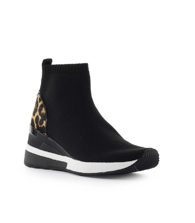 Shop Michael Kors Skyler Black Leopard Sneaker