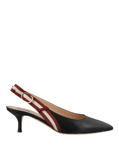 Shop Bally Alice Black Leather Slingbacks