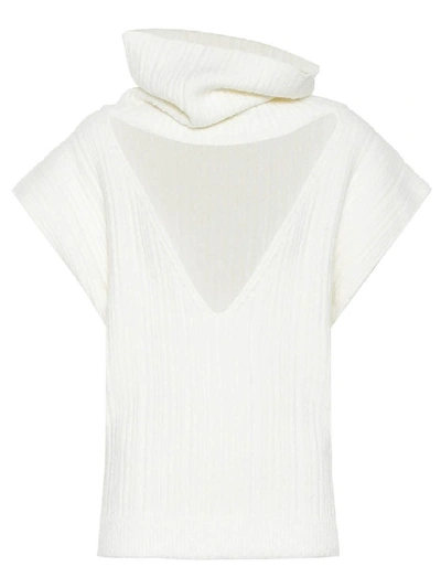 Shop Jacquemus White Women's La Maille Aube Sweater