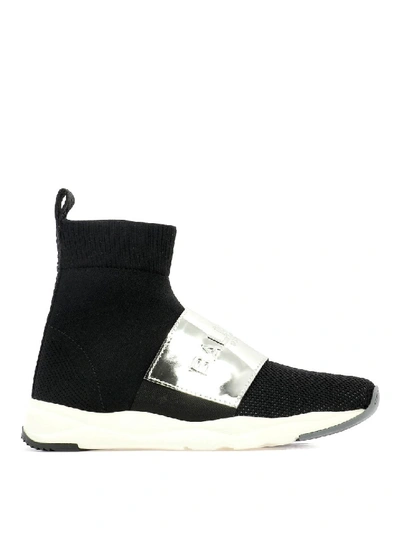Shop Balmain Cameron Black Sock Sneakers