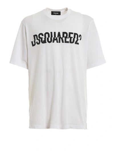 Shop Dsquared2 Slouch Fit Cotton T-shirt In White