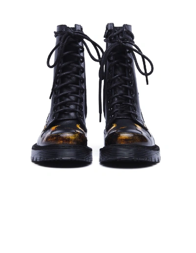 Shop Vetements Black Fire Army Boots